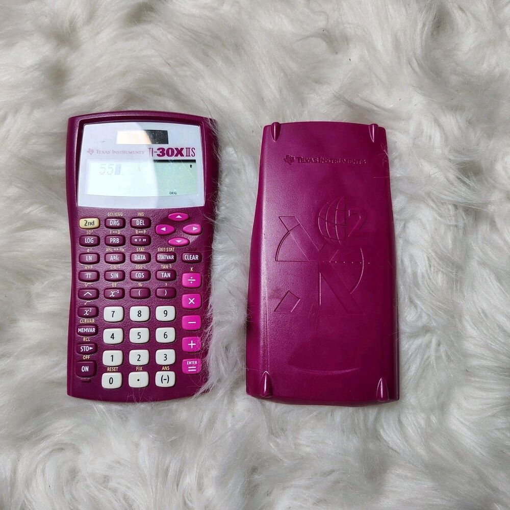 VTG Texas Instruments TI-30X IIS PINK Calculator Tested Working Y2K/RT1